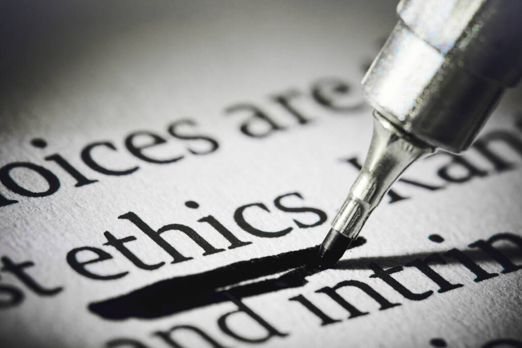 ethics printed document